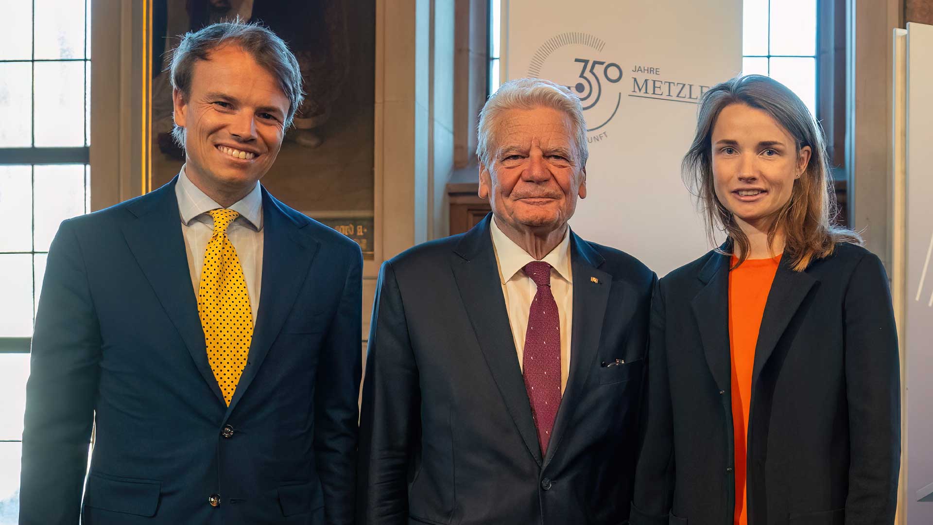 Elena und Franz von Metzler mit Bundespräsident a. D. Dr. h. c. Joachim Gauck