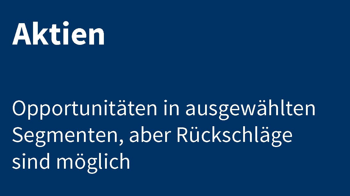 CIO:view These Aktien - Opportunitäten in ausgewählten Segmenten, aber Rückschläge sind möglich